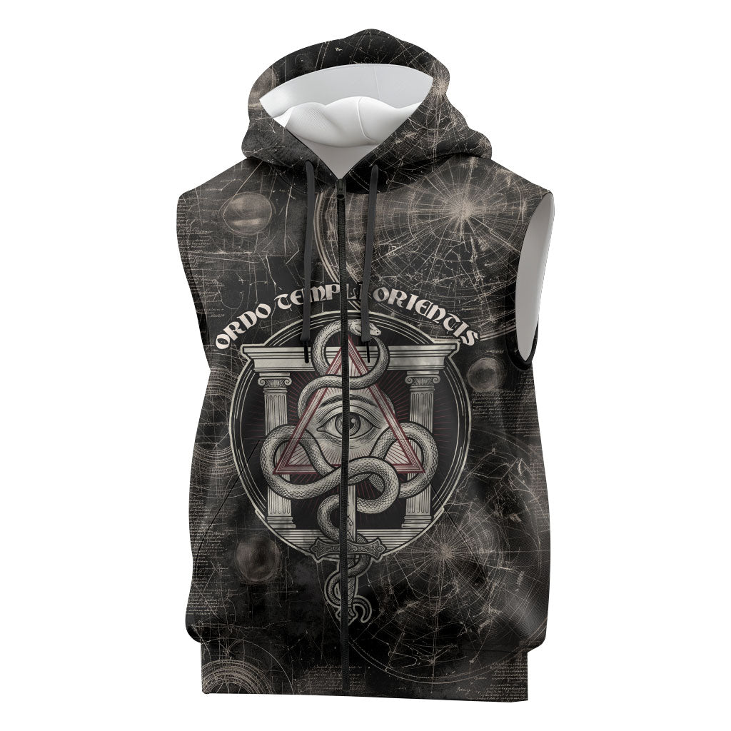 Ordo Templi Orientis Thelema Sleeveless Zip Hoodie Do What Thou Wilt Mystic Serpent