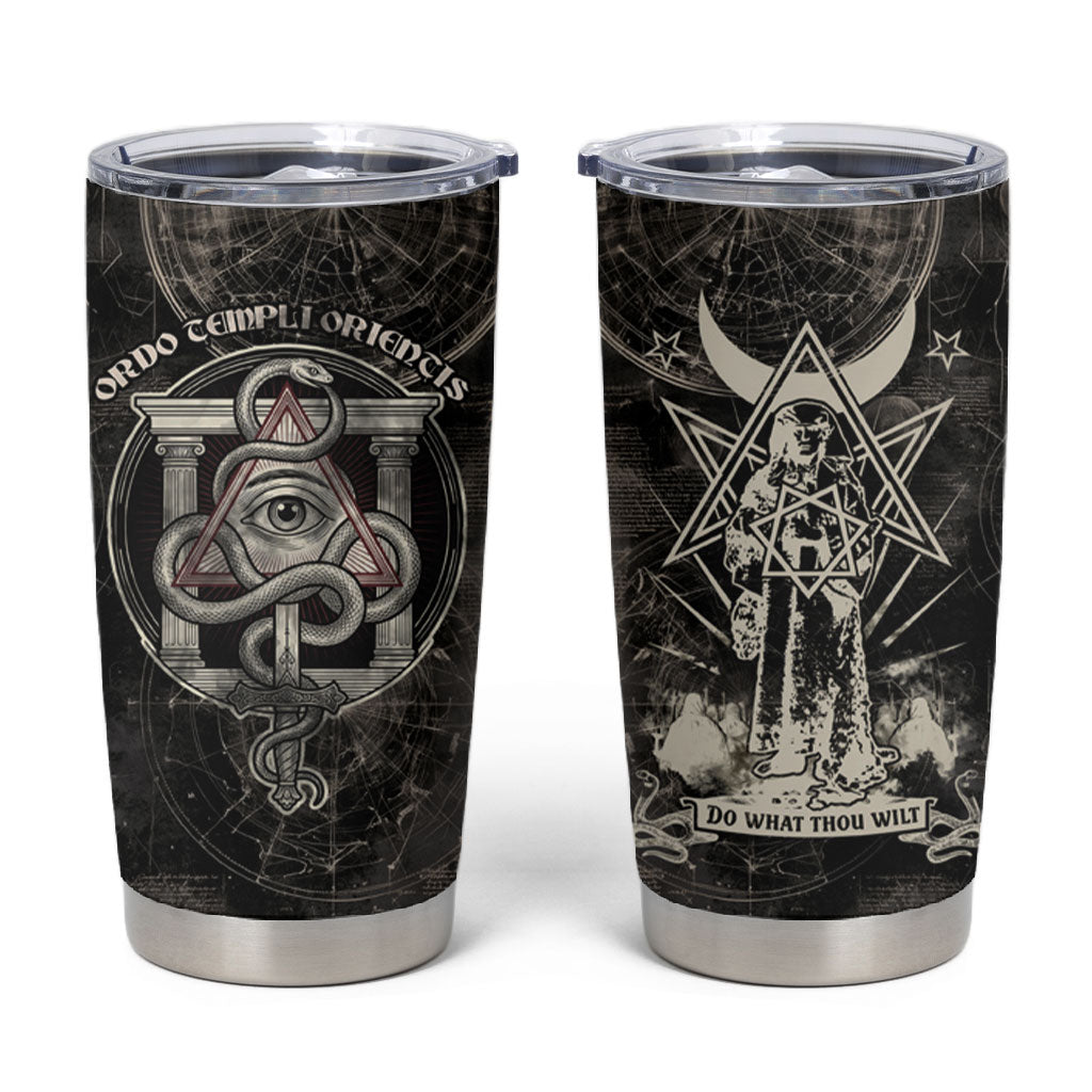 Ordo Templi Orientis Thelema Tumbler Cup Do What Thou Wilt Mystic Serpent