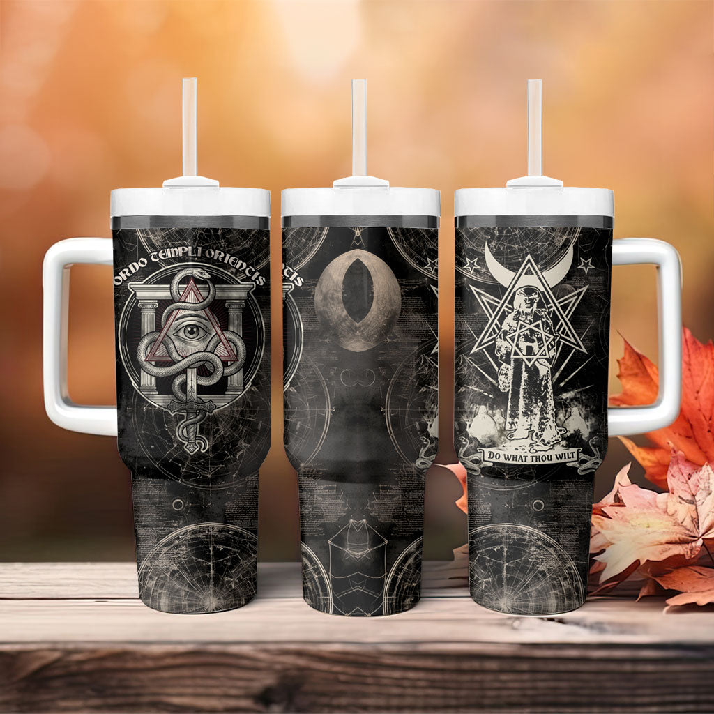 Ordo Templi Orientis Thelema Tumbler With Handle Do What Thou Wilt Mystic Serpent