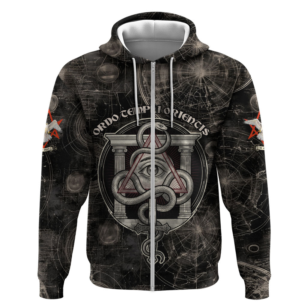 Ordo Templi Orientis Thelema Zip Hoodie Do What Thou Wilt Mystic Serpent