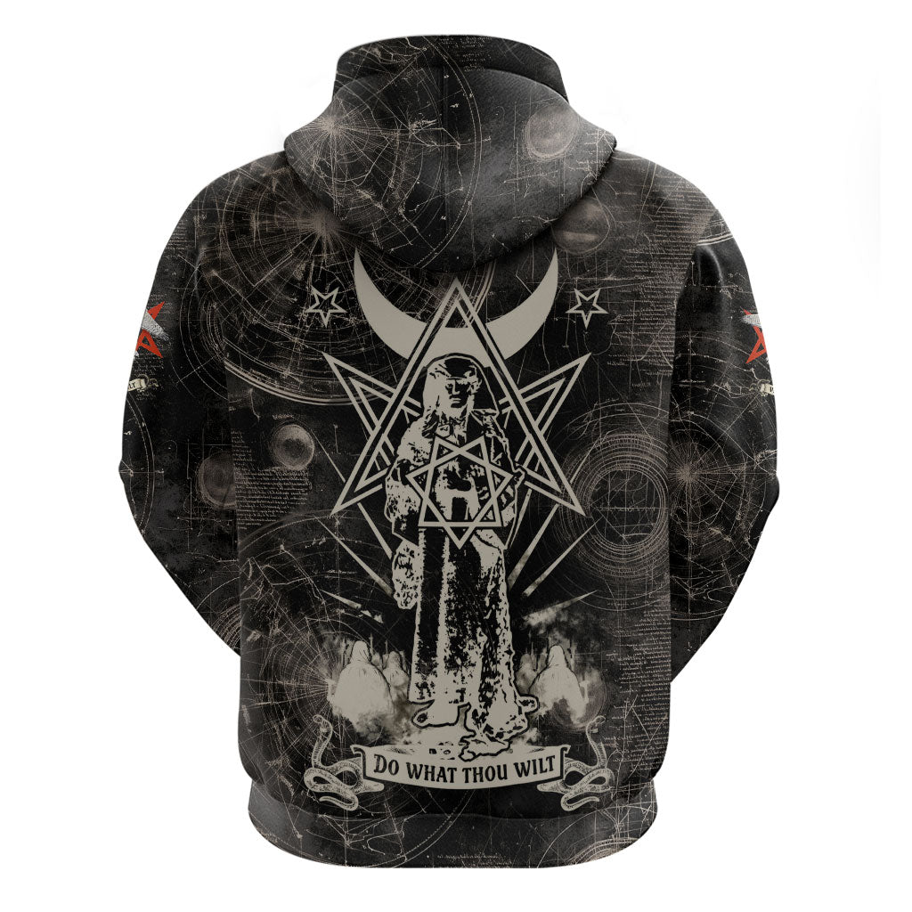Ordo Templi Orientis Thelema Zip Hoodie Do What Thou Wilt Mystic Serpent