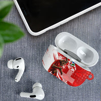 Personalized Switzerland Football Alpine Goat AirPods Case Swiss Flag Snow Mountain - Soccer Mascot