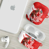 Personalized Switzerland Football Alpine Goat AirPods Case Swiss Flag Snow Mountain - Soccer Mascot