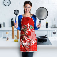 Personalized Switzerland Football Alpine Goat Apron Swiss Flag Snow Mountain - Soccer Mascot
