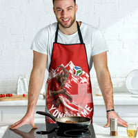 Personalized Switzerland Football Alpine Goat Apron Swiss Flag Snow Mountain - Soccer Mascot