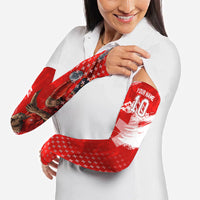 Personalized Switzerland Football Alpine Goat Arm Sleeves Swiss Flag Snow Mountain - Soccer Mascot