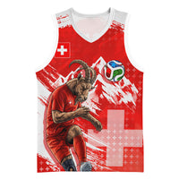 Personalized Switzerland Football Alpine Goat Basketball Jersey Swiss Flag Snow Mountain - Soccer Mascot
