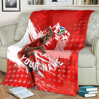Personalized Switzerland Football Alpine Goat Blanket Swiss Flag Snow Mountain - Soccer Mascot
