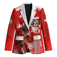 Personalized Switzerland Football Alpine Goat Blazer Swiss Flag Snow Mountain - Soccer Mascot