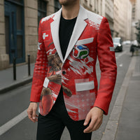 Personalized Switzerland Football Alpine Goat Blazer Swiss Flag Snow Mountain - Soccer Mascot