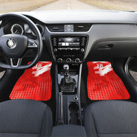 Personalized Switzerland Football Alpine Goat Car Mats Swiss Flag Snow Mountain - Soccer Mascot