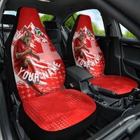 Personalized Switzerland Football Alpine Goat Car Seat Cover Swiss Flag Snow Mountain - Soccer Mascot