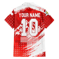 Personalized Switzerland Football Alpine Goat Hawaiian Shirt Swiss Flag Snow Mountain - Soccer Mascot
