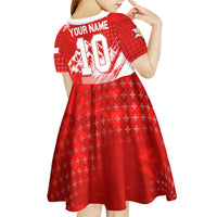 Personalized Switzerland Football Alpine Goat Kid Short Sleeve Dress Swiss Flag Snow Mountain - Soccer Mascot