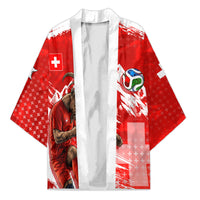Personalized Switzerland Football Alpine Goat Kimono Swiss Flag Snow Mountain - Soccer Mascot