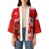 Personalized Switzerland Football Alpine Goat Kimono Swiss Flag Snow Mountain - Soccer Mascot