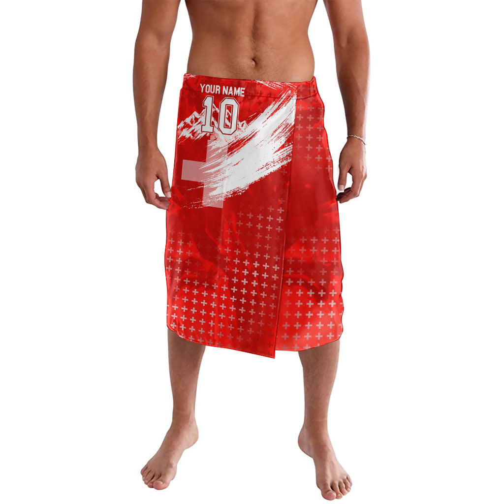 Personalized Switzerland Football Alpine Goat Lavalava Swiss Flag Snow Mountain - Soccer Mascot
