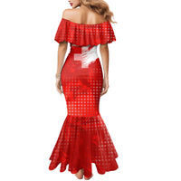 Personalized Switzerland Football Alpine Goat Mermaid Dress Swiss Flag Snow Mountain - Soccer Mascot
