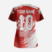 Personalized Switzerland Football Alpine Goat Scrub Top Swiss Flag Snow Mountain - Soccer Mascot