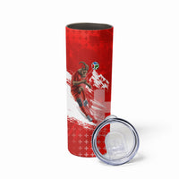 Personalized Switzerland Football Alpine Goat Skinny Tumbler Swiss Flag Snow Mountain - Soccer Mascot