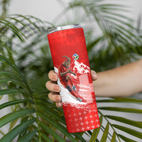 Personalized Switzerland Football Alpine Goat Skinny Tumbler Swiss Flag Snow Mountain - Soccer Mascot