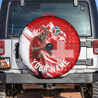 Personalized Switzerland Football Alpine Goat Spare Tire Cover Swiss Flag Snow Mountain - Soccer Mascot