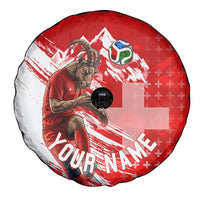 Personalized Switzerland Football Alpine Goat Spare Tire Cover Swiss Flag Snow Mountain - Soccer Mascot