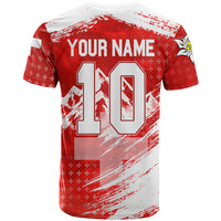 Personalized Switzerland Football Alpine Goat T Shirt Swiss Flag Snow Mountain - Soccer Mascot