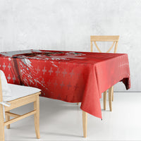 Personalized Switzerland Football Alpine Goat Tablecloth Swiss Flag Snow Mountain - Soccer Mascot