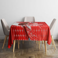 Personalized Switzerland Football Alpine Goat Tablecloth Swiss Flag Snow Mountain - Soccer Mascot