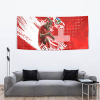 Personalized Switzerland Football Alpine Goat Tapestry Swiss Flag Snow Mountain - Soccer Mascot