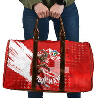 Personalized Switzerland Football Alpine Goat Travel Bag Swiss Flag Snow Mountain - Soccer Mascot