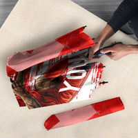 Personalized Switzerland Football Alpine Goat Umbrella Swiss Flag Snow Mountain - Soccer Mascot