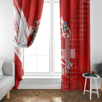 Personalized Switzerland Football Alpine Goat Window Curtain Swiss Flag Snow Mountain - Soccer Mascot