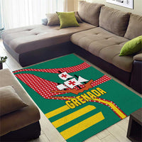 Grenada Area Rug with Cocoa Bean Mascot and National Flag Colors - Wonder Print Shop