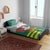 Grenada Bedding Set with Cocoa Bean Mascot and National Flag Colors - Wonder Print Shop