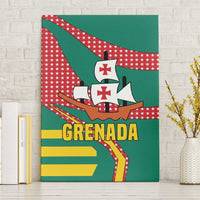 Grenada Canvas Wall Art with Cocoa Bean Mascot and National Flag Colors - Wonder Print Shop
