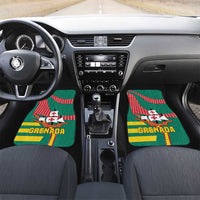 Grenada Car Mats with Cocoa Bean Mascot and National Flag Colors - Wonder Print Shop