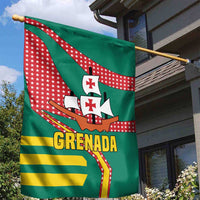 Grenada Garden Flag with Cocoa Bean Mascot and National Flag Colors - Wonder Print Shop