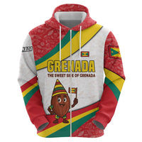 Grenada Hoodie with Cocoa Bean Mascot and National Flag Colors - Wonder Print Shop