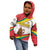 Grenada Kid Hoodie with Cocoa Bean Mascot and National Flag Colors - Wonder Print Shop