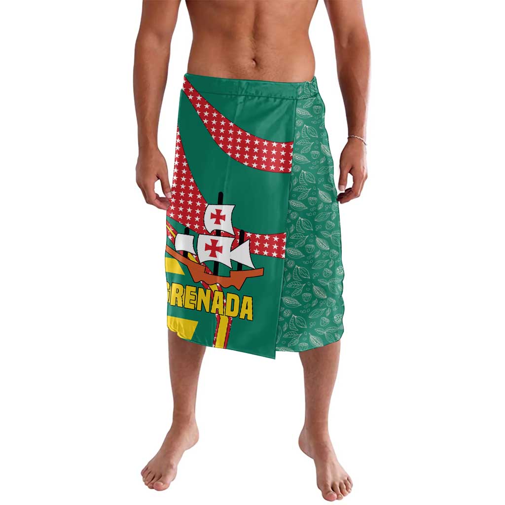 Grenada Lavalava with Cocoa Bean Mascot and National Flag Colors - Wonder Print Shop
