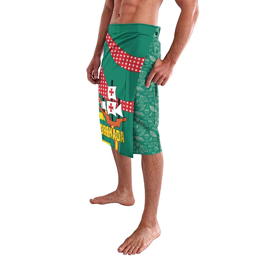 Grenada Lavalava with Cocoa Bean Mascot and National Flag Colors - Wonder Print Shop