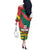 Grenada Off The Shoulder Long Sleeve Dress with Cocoa Bean Mascot and National Flag Colors - Wonder Print Shop