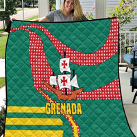 Grenada Quilt with Cocoa Bean Mascot and National Flag Colors - Wonder Print Shop
