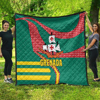 Grenada Quilt with Cocoa Bean Mascot and National Flag Colors - Wonder Print Shop