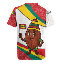 Grenada Rugby Jersey with Cocoa Bean Mascot and National Flag Colors - Wonder Print Shop