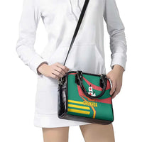 Grenada Shoulder Handbag with Cocoa Bean Mascot and National Flag Colors - Wonder Print Shop