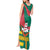 Grenada Tank Maxi Dress with Cocoa Bean Mascot and National Flag Colors - Wonder Print Shop