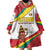 Grenada Wearable Blanket Hoodie with Cocoa Bean Mascot and National Flag Colors - Wonder Print Shop